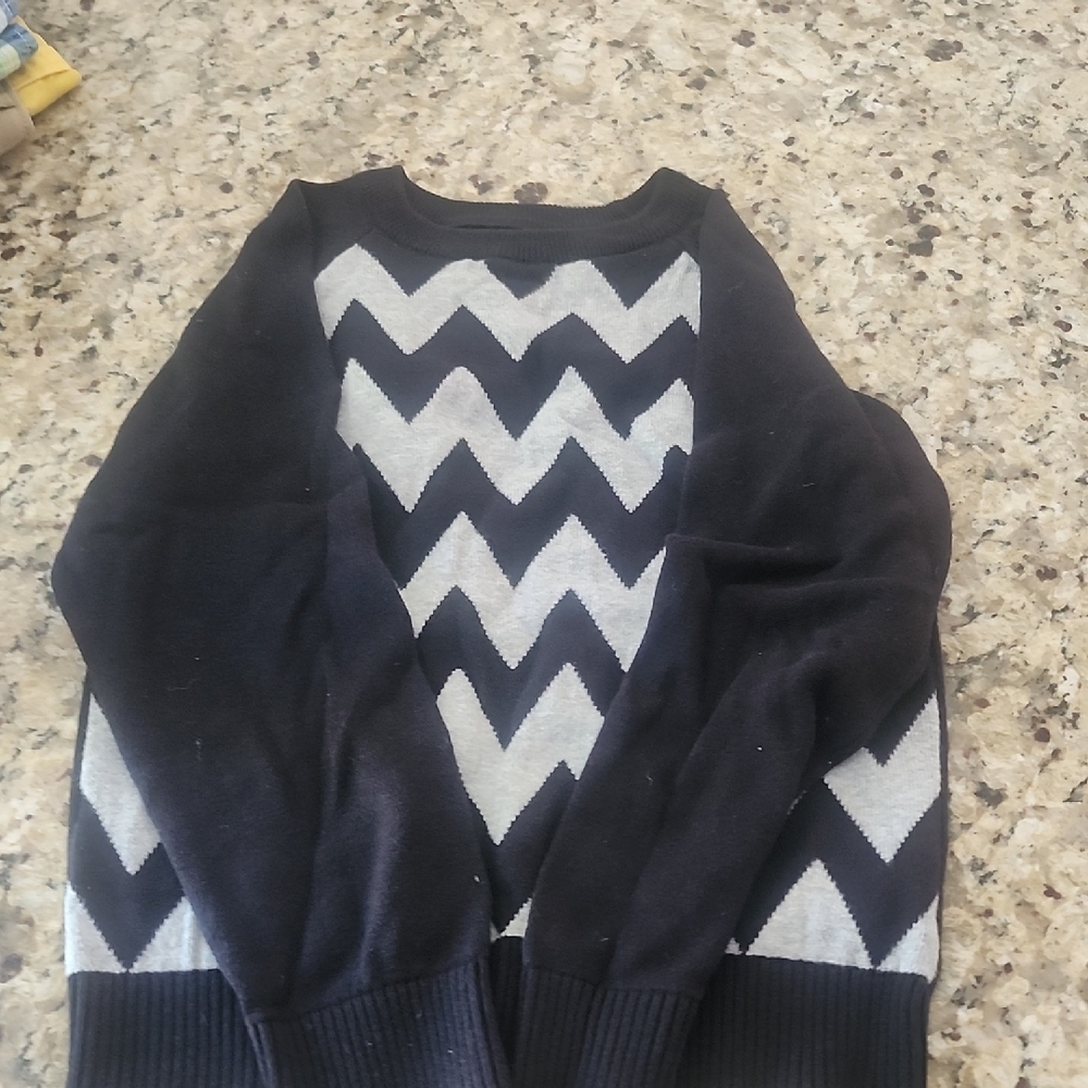 The Children's Place Black and White Knit Sweater